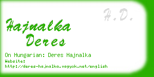 hajnalka deres business card